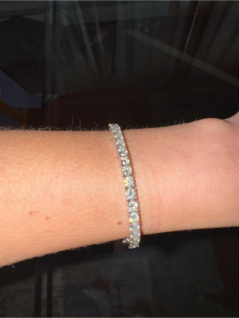 VVS1 Moissanite Tennis Bracelet- GRA Certified- Round Cut- Unisex